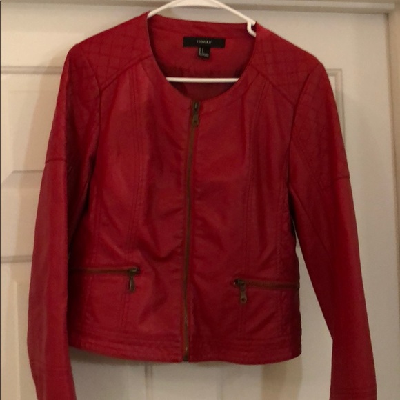 Red Leather Jacket! - Picture 2 of 2